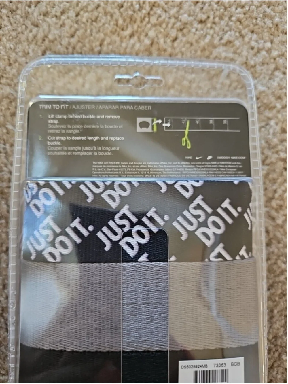 Nike Men's Golf Belt 3 Pack Black Gray
